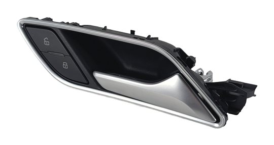 15-20 AUDI A3 S3 (8V) REAR RIGHT INTERIOR DOOR HANDLE w/ LOCK SWITCH BUTTON