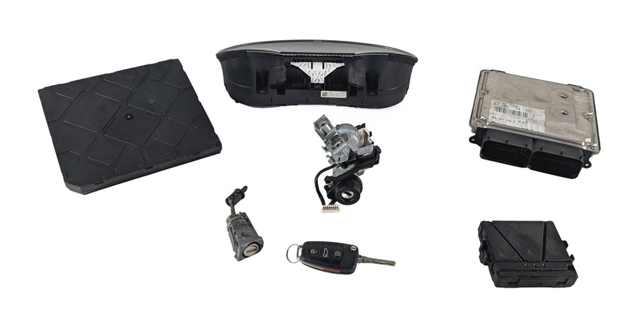 17-18 AUDI A3 8V SEDAN 2.0L CZRA ECM BCM CLUSTER MPH GATEWAY KEY IMMOBILIZER SET