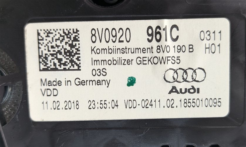 Thumbnail 19: 17-18 AUDI A3 8V SEDAN 2.0L CZRA ECM BCM CLUSTER MPH GATEWAY KEY IMMOBILIZER SET