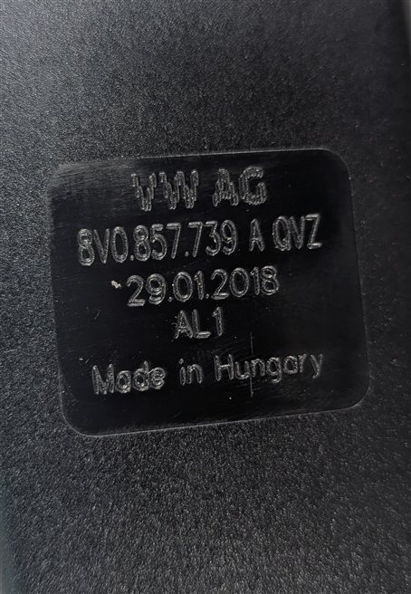 Thumbnail 11: 2018 AUDI A3 (8V) REAR LEFT/CENTER/RIGHT SEATBELT BUCKLE SET/3 (Black)