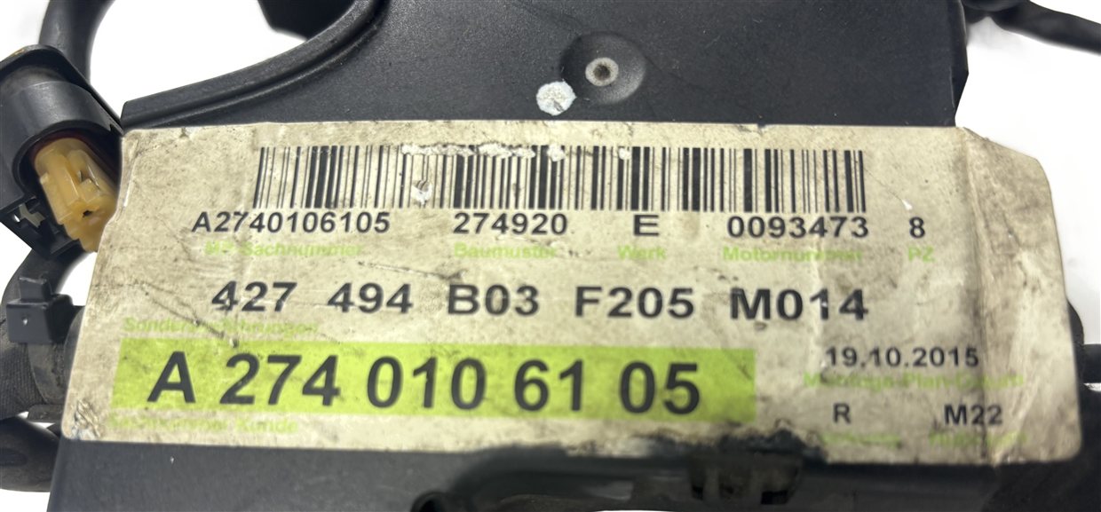 Thumbnail 3: 2016 MERCEDES C300 (W205) 2.0L (M274) ENGINE MOTOR WIRE WIRING HARNESS LOOM