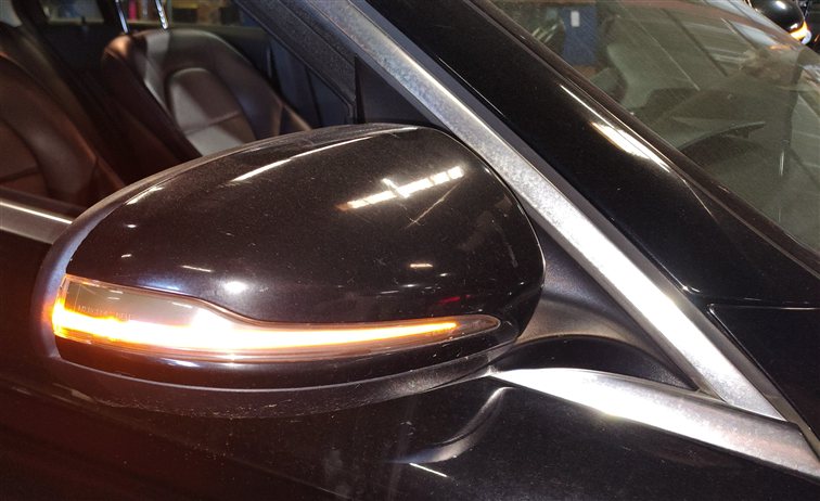 Thumbnail 2: 15-16 MERCEDES C-CLASS W205 RIGHT PFOLD HEAT MEMORY AUTODIM DOOR MIRROR (Black)