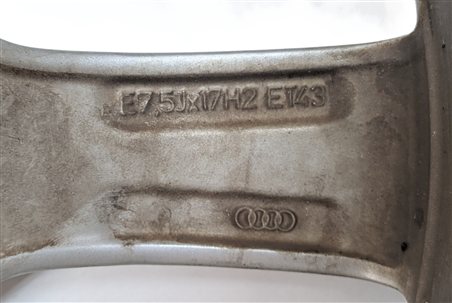 Thumbnail 4: 2015-2016 AUDI A3 (8V) 17x7-1/2 ALUMINUM ALLOY 5-SPOKE WHEEL RIM