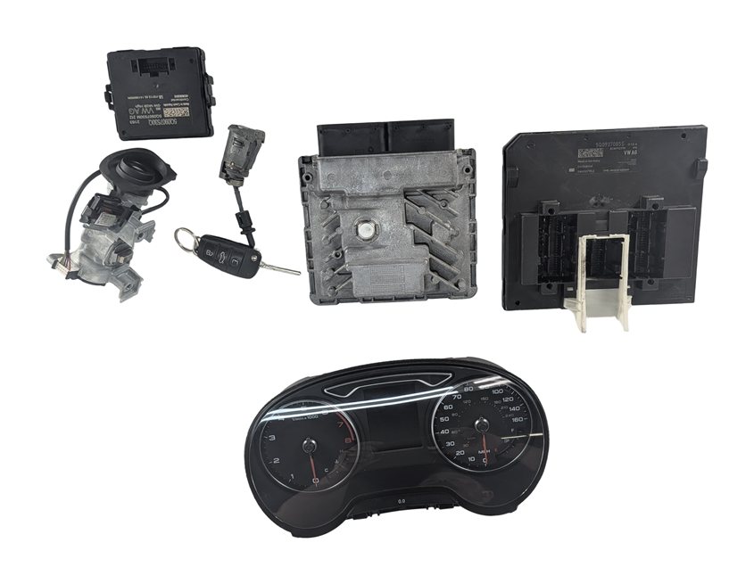 Thumbnail 4: 15 AUDI A3 8V 2.0L CNTC ECM BCM CLUSTER MPH GATEWAY ELV KEY IMMOBILIZER SET/7