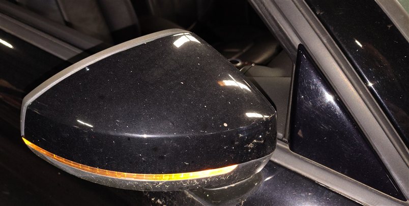 Thumbnail 2: 15-18 AUDI A3 S3 (8V) RIGHT PASSENGER MANUAL FOLD HEATED DOOR MIRROR (Black)