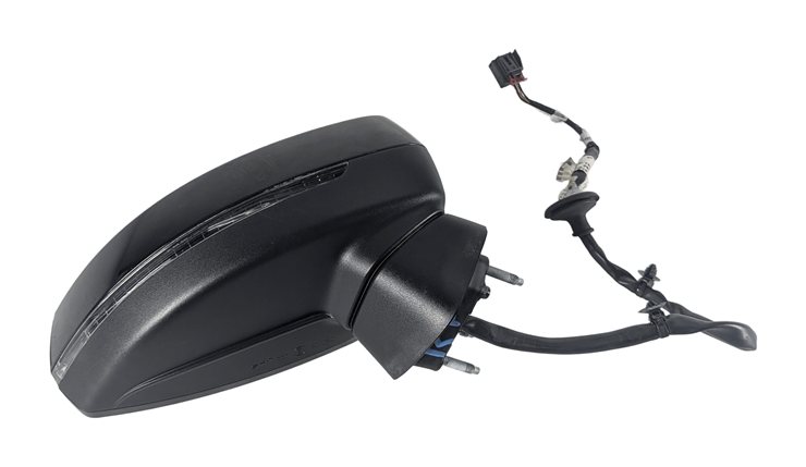 Thumbnail 4: 15-18 AUDI A3 S3 (8V) RIGHT PASSENGER MANUAL FOLD HEATED DOOR MIRROR (Black)