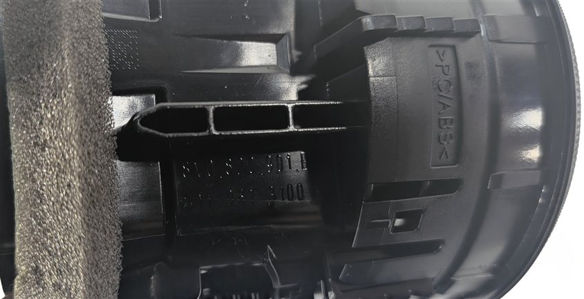 Thumbnail 4: 2015 AUDI A3 (8V) DASHBOARD HEAT AIR AC HVAC VENT GRILLE TRIM BEZEL (Black)