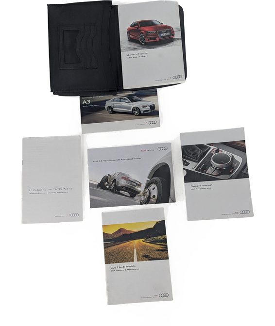 Thumbnail 2: 2015 AUDI A3 (8V) 2.0L OWNER'S MANUAL BOOKLET GUIDE CASE FOLDER SET/6