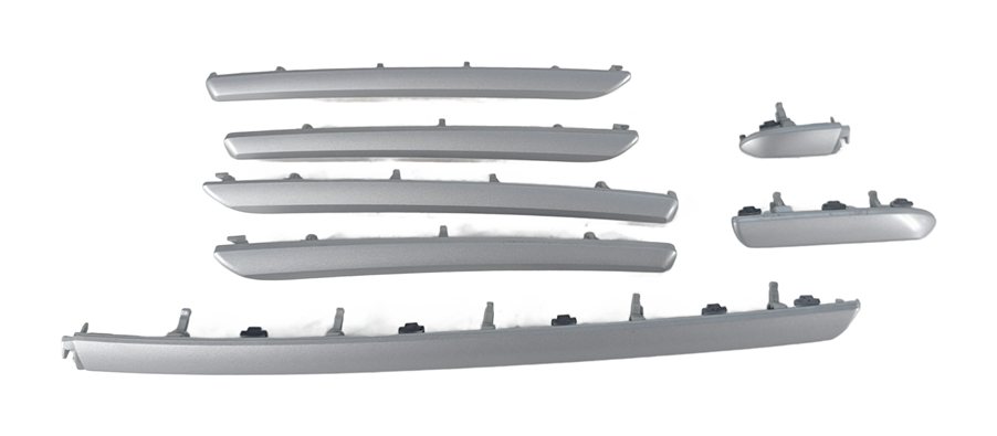15 AUDI A3 8V INTERIOR DASH DOOR DECOR TRIM MOLDING PANEL SET (Micrometallic)