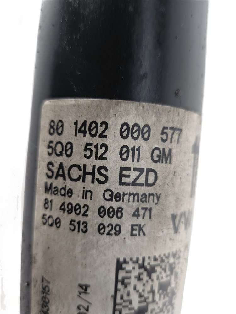 Thumbnail 5: 2015 AUDI A3 8V AWD REAR LEFT/RIGHT STANDARD SUSPENSION SHOCK ABSORBER SET/2