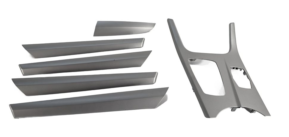 2013 BMW X3 F25 INTERIOR DOOR CENTER CONSOLE TRIM SET (Silver Matte)