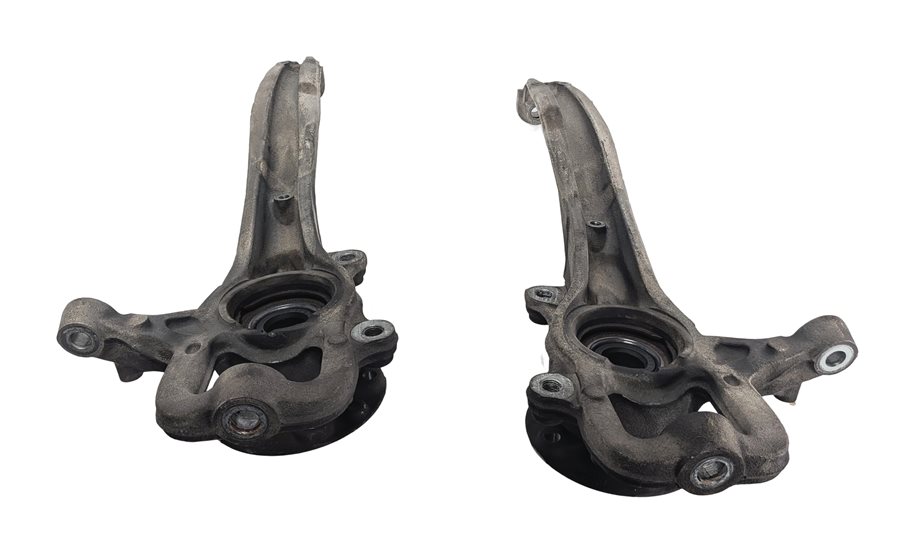 Thumbnail 2: 11-15 AUDI Q7 (4L) FRONT LEFT & RIGHT SPINDLE KNUCKLE WHEEL HUB BEARING SET/2