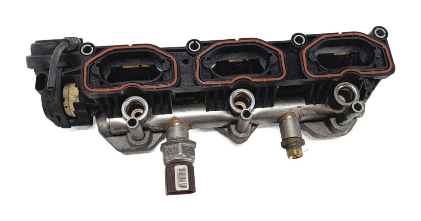 Thumbnail 2: 12-17 AUDI A6 A7 Q5 S5 SQ5 3.0L SC LEFT INTAKE MANIFOLD DIFFUSER w/ FUEL RAIL