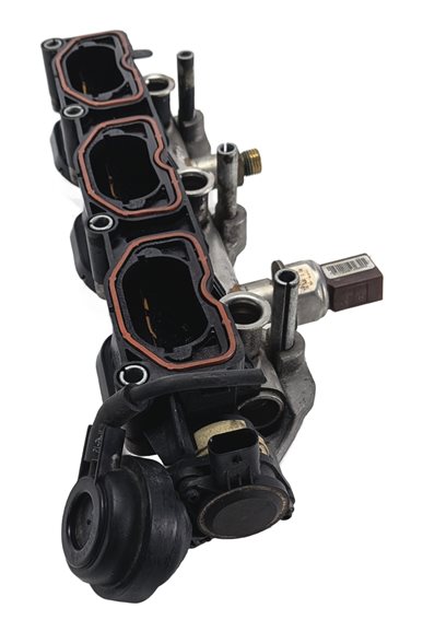 Thumbnail 3: 12-17 AUDI A6 A7 Q5 S5 SQ5 3.0L SC LEFT INTAKE MANIFOLD DIFFUSER w/ FUEL RAIL