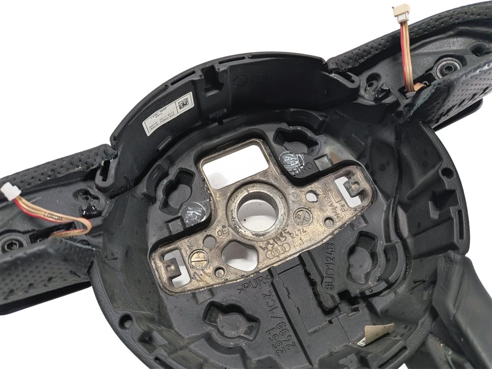 Thumbnail 11: 12-15 AUDI Q7 (4L) 3 SPOKE S-LINE STEERING WHEEL w/ SWITCHES & PADDLES (Black)