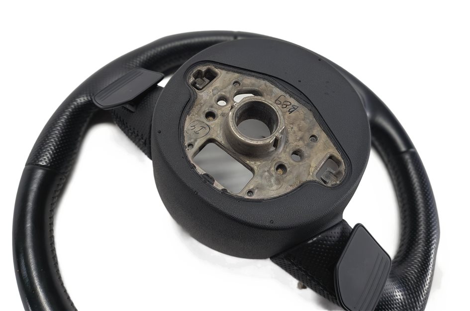 Thumbnail 7: 12-15 AUDI Q7 (4L) 3 SPOKE S-LINE STEERING WHEEL w/ SWITCHES & PADDLES (Black)