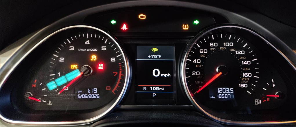 Thumbnail 2: 13-15 AUDI Q7 4L 3.0L SUPER (CTWA) SPEEDOMETER IMMOBILIZER CONTROL MODULE SET