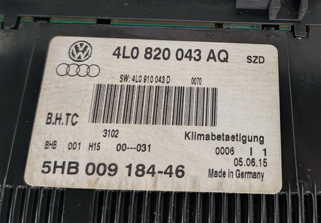 Thumbnail 7: 2013-2015 AUDI Q7 (4L) FRONT HEATER A/C TEMPERATURE CLIMATE CONTROL PANEL