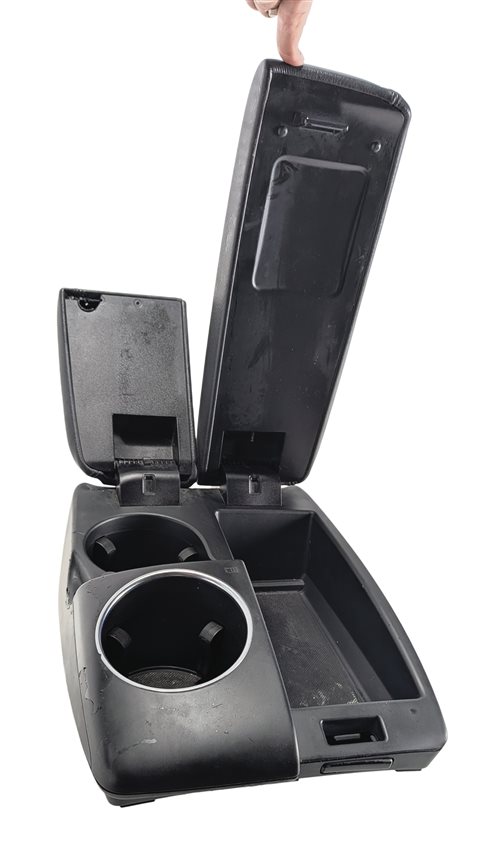 Thumbnail 5: 07-15 AUDI Q7 (4L) FRONT CENTER CONSOLE ARMREST CUP HOLDER COMPARTMENT(Black)
