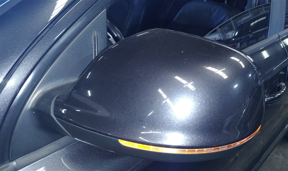 Thumbnail 2: 2013-2015 AUDI Q7 (4L) LEFT DRIVER P-FOLD BLIND SPOT DOOR MIRROR (Gray)