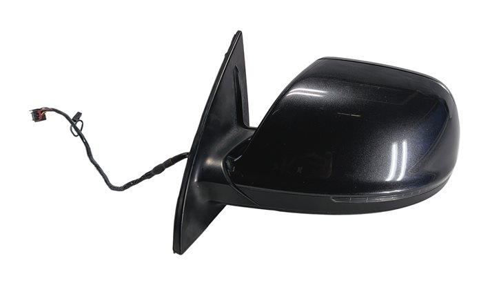 Thumbnail 4: 2013-2015 AUDI Q7 (4L) LEFT DRIVER P-FOLD BLIND SPOT DOOR MIRROR (Gray)