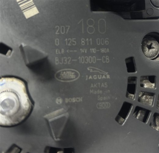 Thumbnail 8: 13-17 RANGE ROVER EVOQUE DISCOVERY SPORT LR2 (L538 L550) 2.0L 180 AMP ALTERNATOR