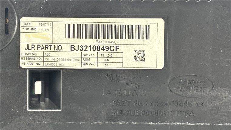 Thumbnail 8: 12-13 RANGE ROVER EVOQUE (L538) 2.0L TURBO ENGINE ECM IMMOBILIZER MODULE KEY SET