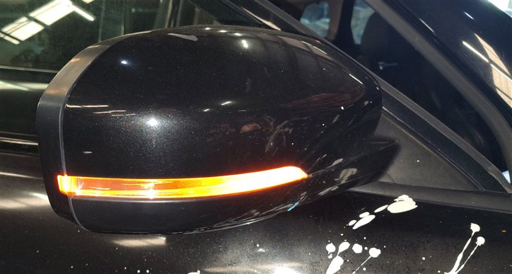Thumbnail 2: 2012-2013 RANGE ROVER EVOQUE (L538) RIGHT HEATED P-FOLD DOOR MIRROR (Black)