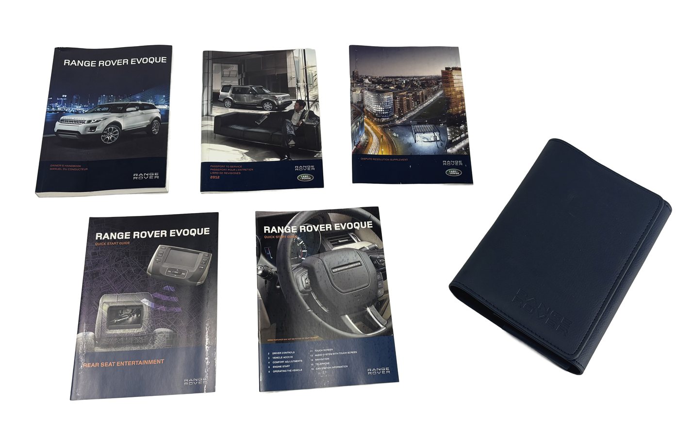 Thumbnail 1: 2012 RANGE ROVER EVOQUE L538 2.0L OWNER'S MANUAL BOOKLET w/CASE SET/5
