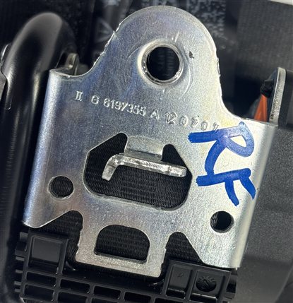 Thumbnail 10: 12-18 RANGE ROVER EVOQUE (L538) RIGHT FRONT PASSENGER SEATBELT RETRACTOR (Black)