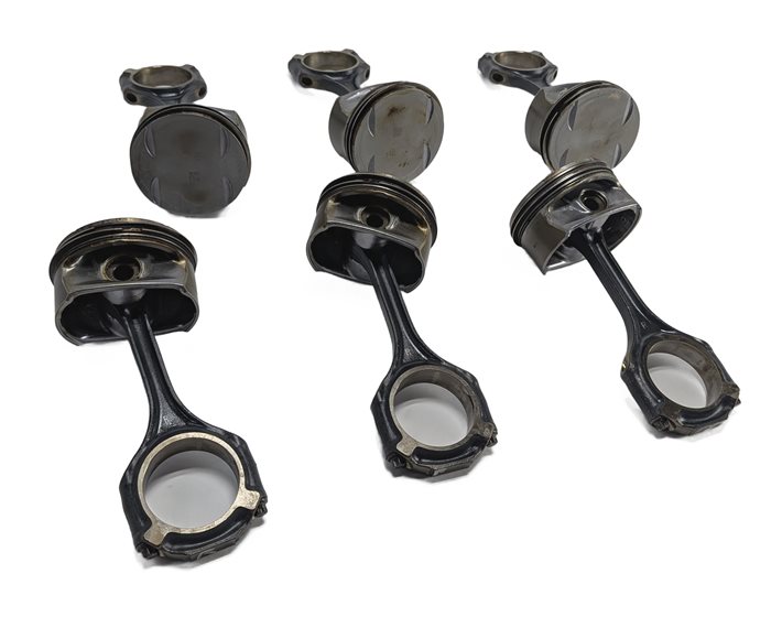 2011 MERCEDES E350 (W212) 3.5L (272.980) ENGINE PISTON SET/6 w/CONNECTING RODS