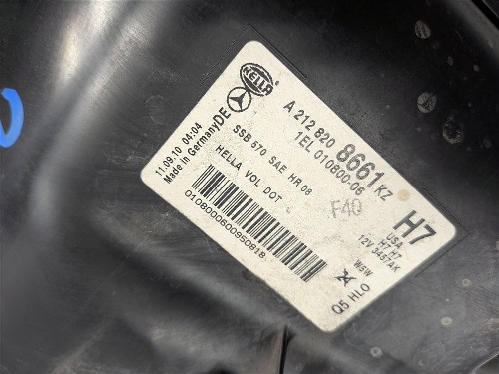 Thumbnail 7: 2010-2013 MERCEDES BENZ E300 E350 E400 E550 (W212) RIGHT HALOGEN HEADLIGHT LAMP