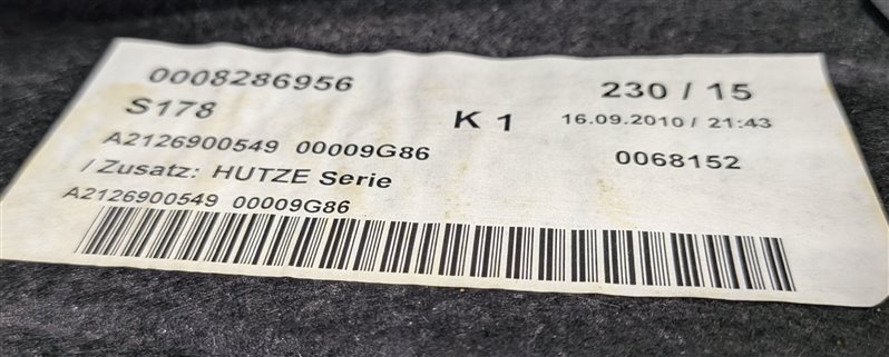 Thumbnail 5: 10-16 MERCEDES E CLASS REAR BACK WINDOW GLASS SUNSHADE SUN SCREEN (BLACK)
