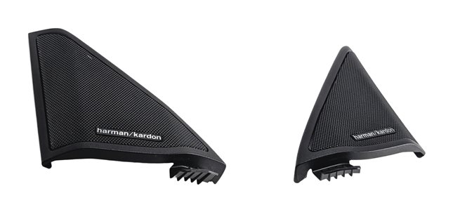 2011 MERCEDES E350 (W212) FRONT DOOR HARMAN KARDON CORNER SPEAKER TRIM SET/2
