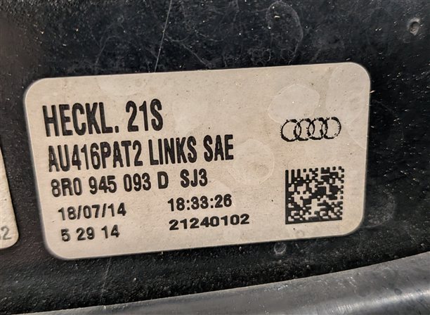 Thumbnail 6: 2013-2017 AUDI Q5 SQ5 (8R) REAR LEFT LED LIFTGATE INNER TAIL LIGHT