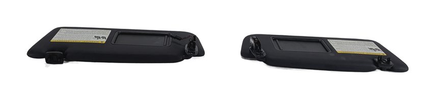 2015-2017 AUDI Q5 SQ5 (8R) SUN VISOR LEFT/RIGHT SET/2 w/MIRROR (Black)