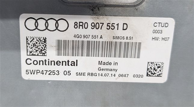 Thumbnail 15: 2014-2017 AUDI SQ5 (8R) 3.0L (CTUD) ECM ENGINE COMPUTER KEY CLUSTER SET
