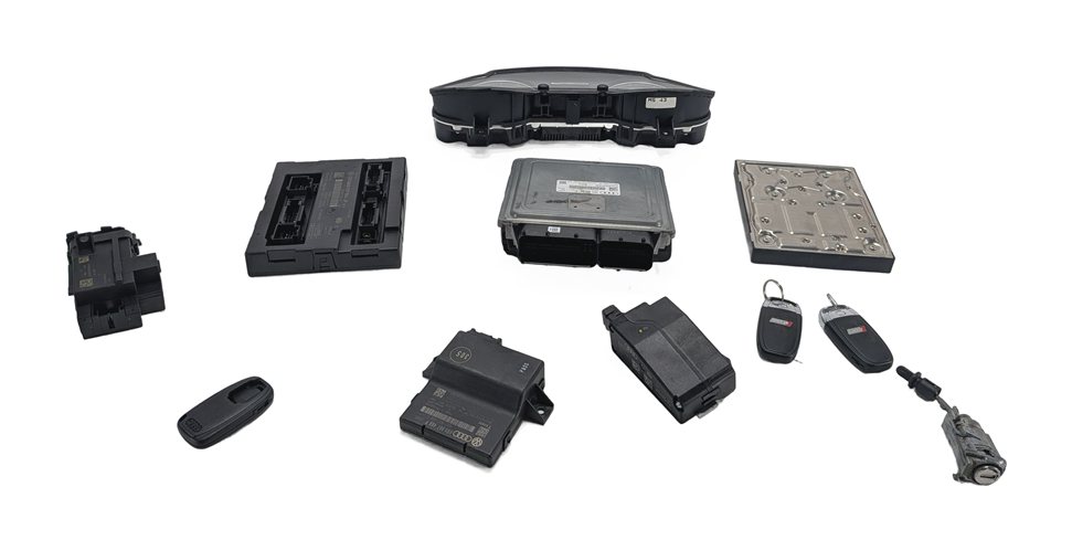 Thumbnail 3: 2014-2017 AUDI SQ5 (8R) 3.0L (CTUD) ECM ENGINE COMPUTER KEY CLUSTER SET