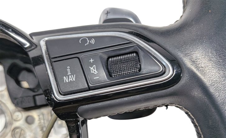 Thumbnail 6: 13-17 AUDI Q5 SQ5 A4 A5 SPORT STEERING WHEEL FLAT BOTTOM w/PADDLES (Black)