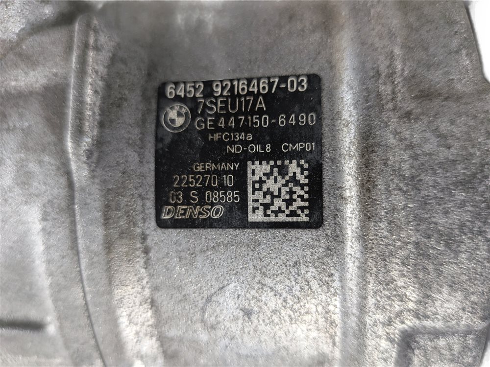 Thumbnail 5: 2013-2018 BMW X3 X4 (F25 F26) 28dX / 28iX - 2.0L ENGINE A/C COMPRESSOR PUMP