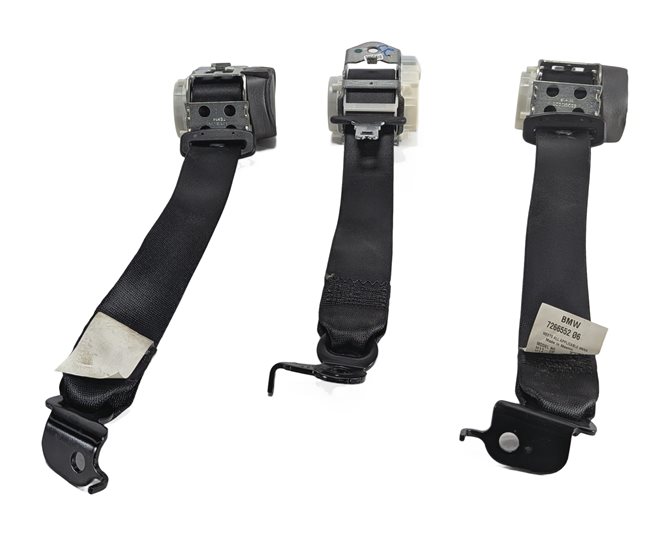 Thumbnail 2: 2016 BMW X3 (F25) REAR LEFT CENTER RIGHT SEAT SEATBELT RETRACTOR SET/3 (Black)