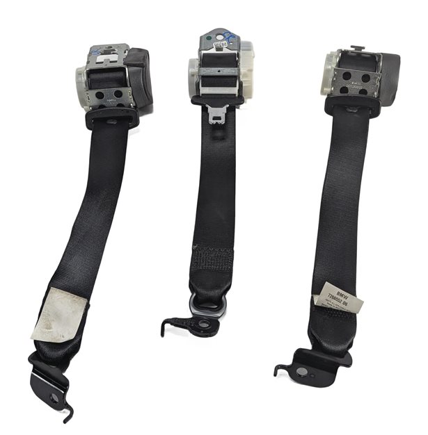 Thumbnail 3: 2016 BMW X3 (F25) REAR LEFT CENTER RIGHT SEAT SEATBELT RETRACTOR SET/3 (Black)
