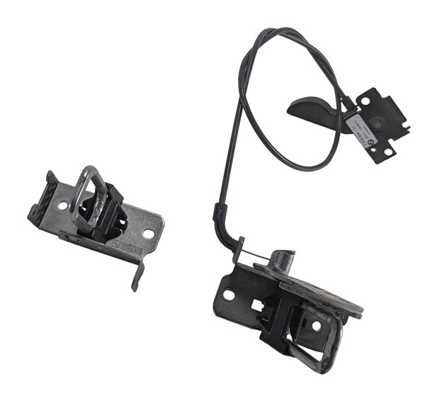 2016 BMW X3 (F25) FRONT HOOD LID LOCK SAFETY LATCH RELEASE HANDLE w/CABLE SET/3