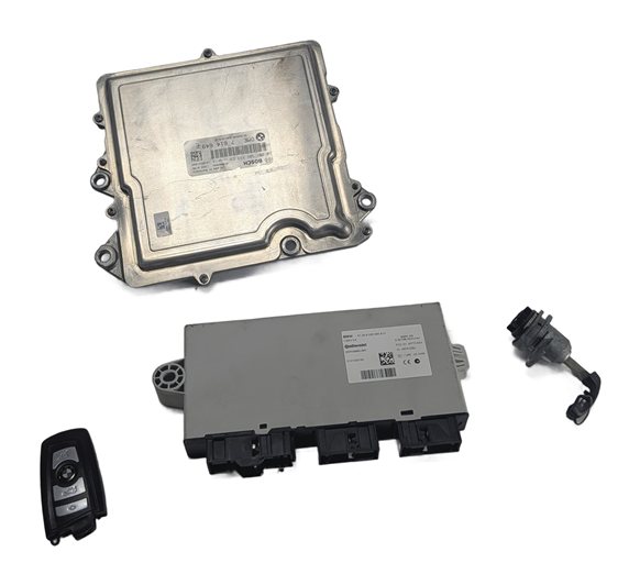 Thumbnail 2: BMW 10-11 535iGT, 2011 535i & X3 3.0L N55 ENGINE ECM DME CAS-4 MODULE KEY SET