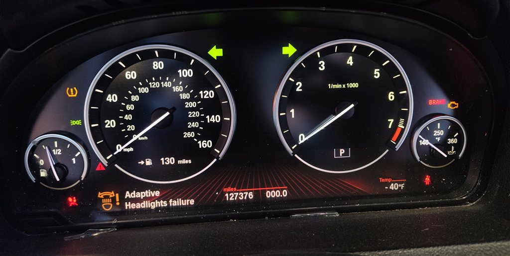Thumbnail 2: 11 BMW 535iGT 7 SERIES (F07 F01 F02) SPEEDOMETER INSTRUMENT GAUGE CLUSTER (127k)