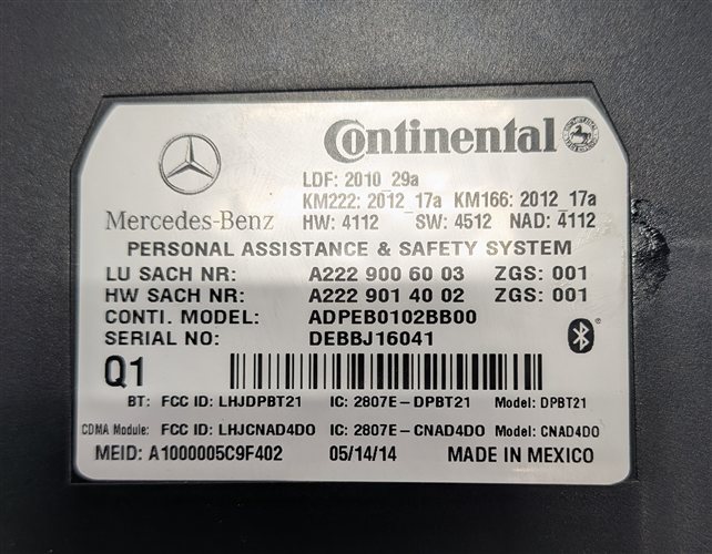 Thumbnail 7: 2014-2020 MERCEDES B C E G GL GLA GLK GLC ML CLS SLK TELEMATICS CONTROL MODULE