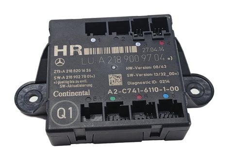 13-16 MERCEDES C E GLK W204 W212 X204 REAR RIGHT DOOR CONTROL MODULE COMPUTER