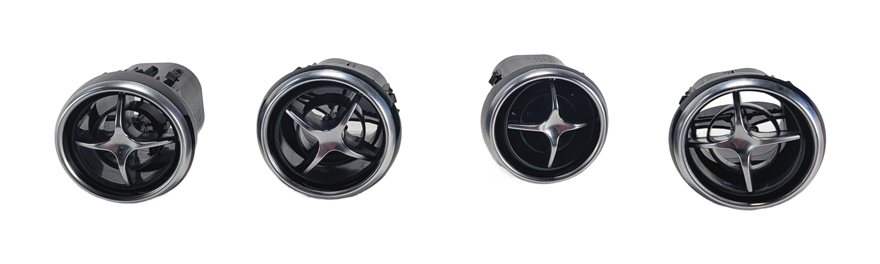 2015 MERCEDES GLK350 (X204) DASH HEAT AIR AC HVAC VENT GRILLE SET/4 (Black)