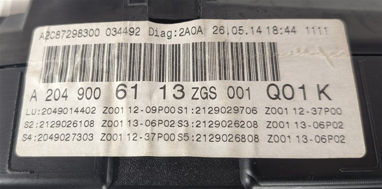 Thumbnail 8: 2014-2015 MERCEDES GLK350 X204 SPEEDOMETER INSTRUMENT GAUGE CLUSTER 160 MPH