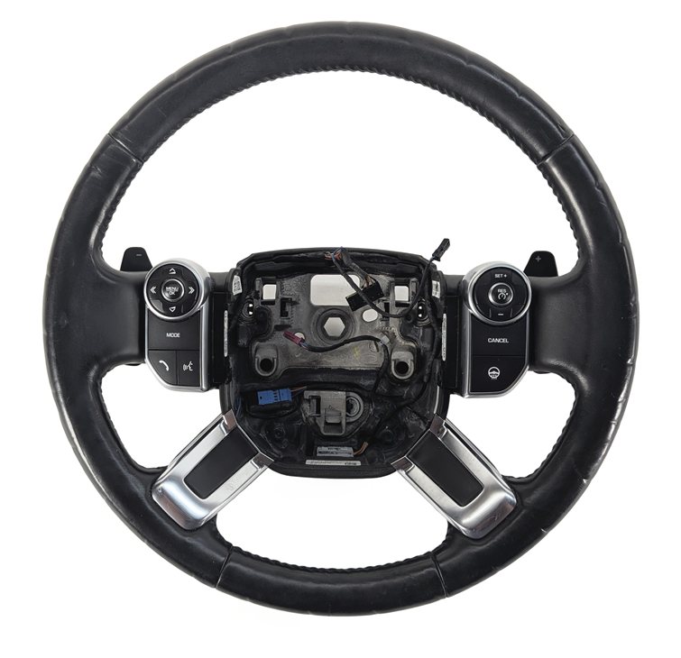 Thumbnail 2: 17-20 ROVER DISCOVERY (L462) HEATED STEERING w/SHIFT PADDLES GRAY STITCH (Black)
